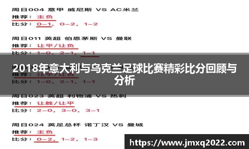2018年意大利与乌克兰足球比赛精彩比分回顾与分析